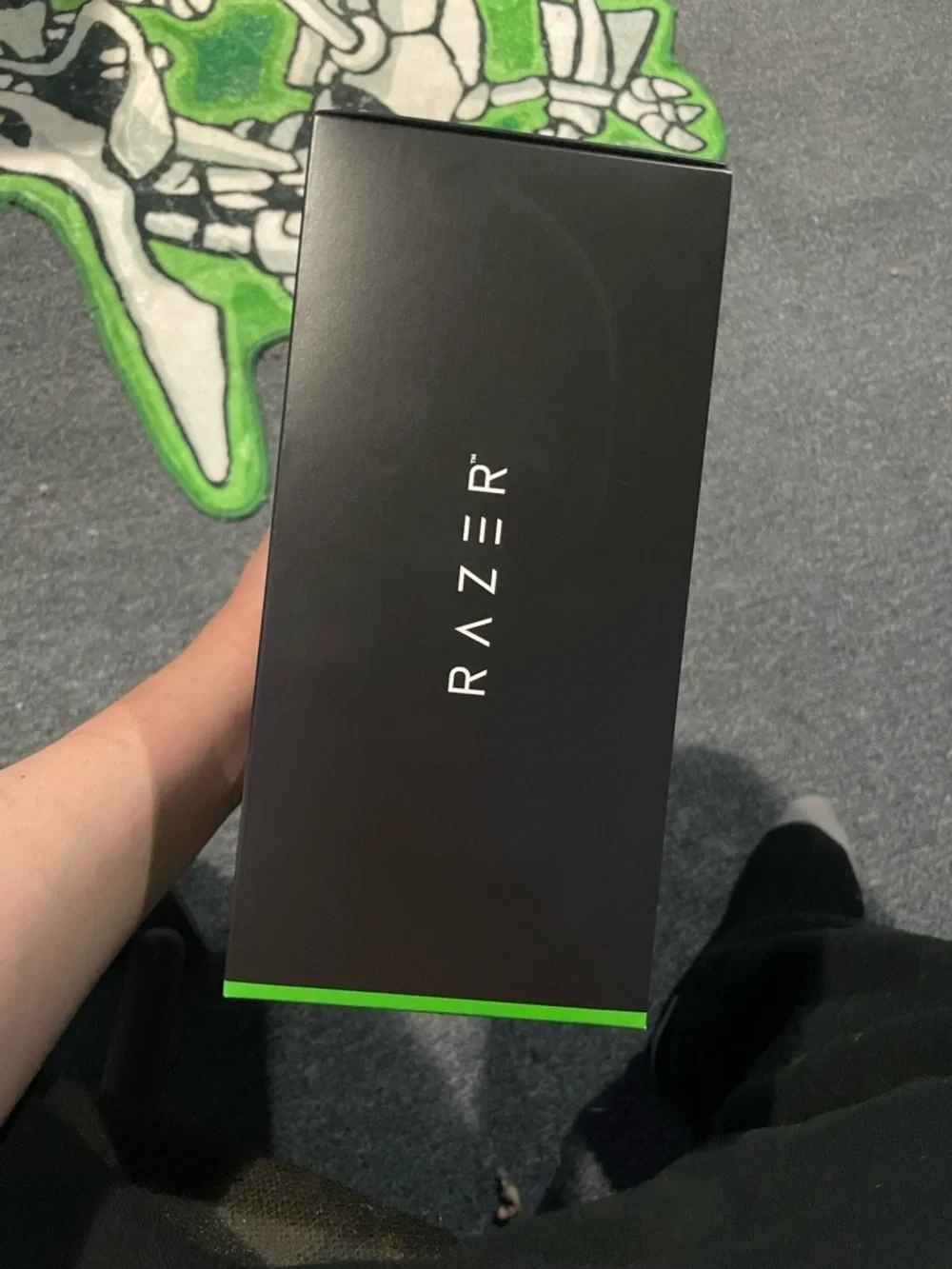 Razer Black Gaming Headset Box in Black with Green Accent